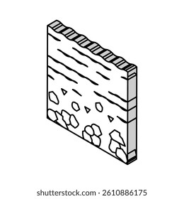 sedimentation water filter isometric icon vector. sedimentation water filter sign. isolated symbol illustration