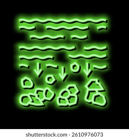 sedimentation water filter neon light sign vector. sedimentation water filter illustration