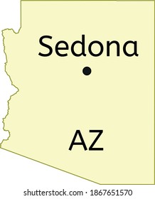 Sedona City Location On Arizona Map