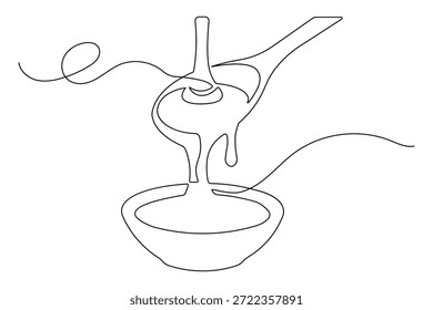 Concepto de seducción de una sola línea de arte de estilo mínimo de ilustración aislado