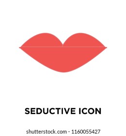 Seductive icon vector isolated on white background, Seductive transparent sign
