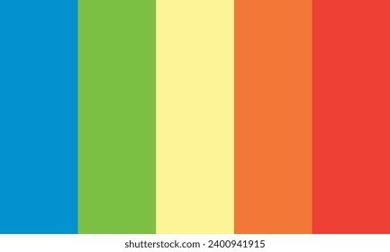 Seductive Rainbow Dash Color Palette Vector Illustration