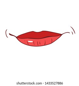 Seductive sexy lips, color vector image