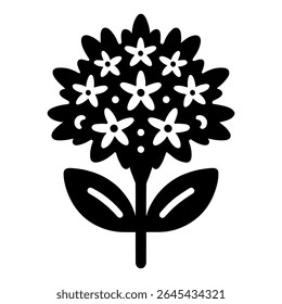 "Ícone De Flor De Sedum" - Um Pictograma De Logotipo Elegante, Incorporando Um Vetor Estilizado De Flor De Sedum Adequado Para Entusiastas De Jardim.