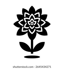 "Sedum Flower Icon" - Un Icono De Vector Con Estilo Que Representa El Sedum, Ideal Para Proyectos Relacionados Con El Jardín Y La Flora.