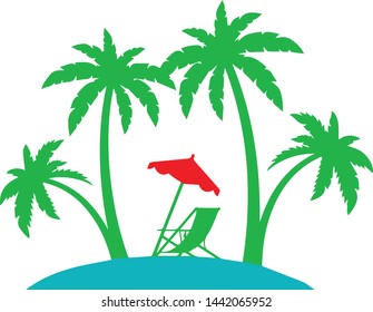 See beach with coconut tree is summer base design
