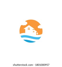 See beach Travel Restaurant or Real Estate Logo Design