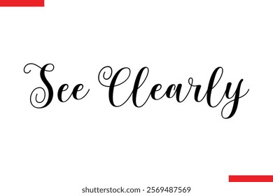 See Clearly style typography text