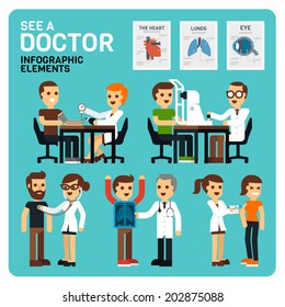 See A Doctor Infographic Elements