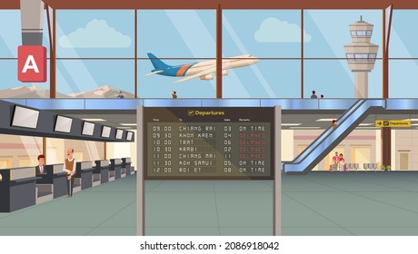 See flights in the airport.