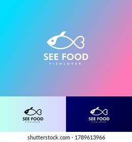 See foods logo design, fish lovers logo design 