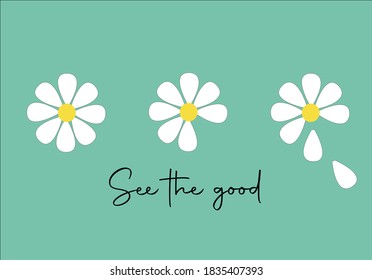 see the good daisy love yourself  lettering daisy hand drawn margarita 
mariposa
stationery,mug,t shirt,phone case fashion slogan  style spring summer sticker and etc red retro vintage suglasses funny