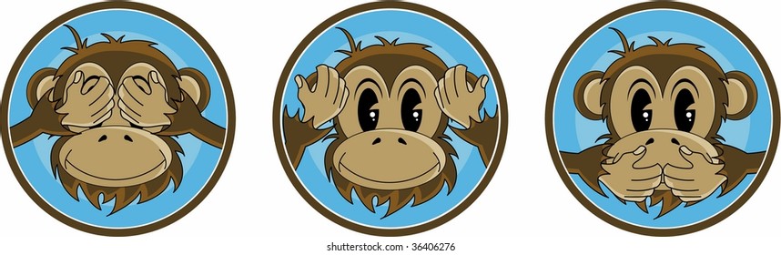 See, Hear, Speak No Evil Monkey