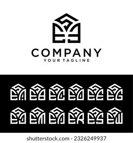 SEE home logo, home logo with 3 combination initials, develop, natural, organic, modern, finance logo, suitable for your company.