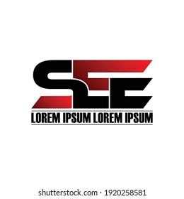 SEE letter monogram logo design vector