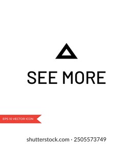 See more icon. Swipe Up button. Arrow up for social media stories, scroll pictogram