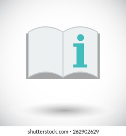 See owner manual. Single flat icon on white background. Vector illustration.