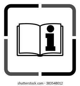 See owner's manual  - black vector icon