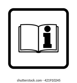 See owner's manual  - black vector icon