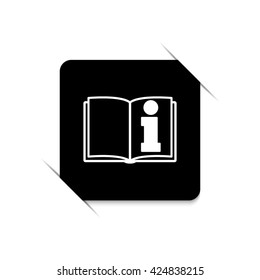 See owner's manual  - black vector icon