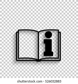 See owner's manual - black vector  icon with shadow