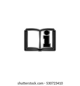 See owner's manual  - black vector icon