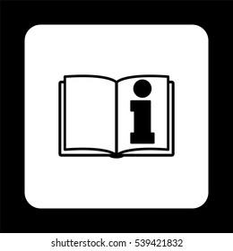 See owner's manual  - black vector icon