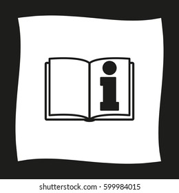 See owner's manual  - black vector icon