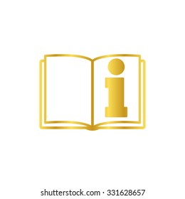 See owner's manual - gold vector icon
