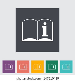 See owner's manual. Single flat icon. Vector illustration.