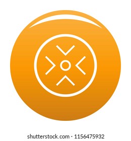 See radar icon. Simple illustration of see radar vector icon for any design orange