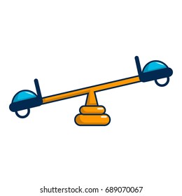 See Saw Icon. Cartoon Illustration Of See Saw Vector Icon For Web Design