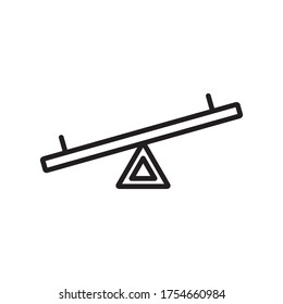 See Saw Icon Design Vector Template