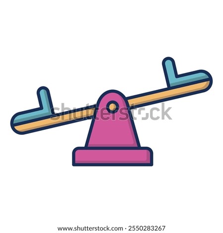 See saw icon vector design template basic RGB