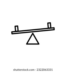 See saw icon vector illustration on white background. 