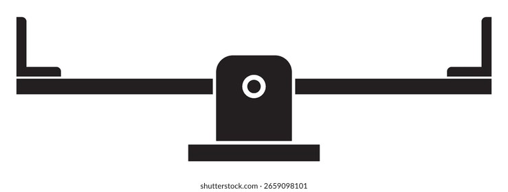 see saw icon vector illustration logo design 
