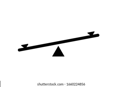 See saw icon vector isolate