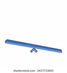 see saw, on white background.