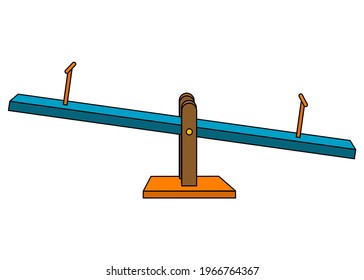 see saw vector illustration,
isolated on white background.top view