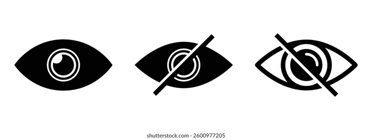 See and unsee eye icon vector