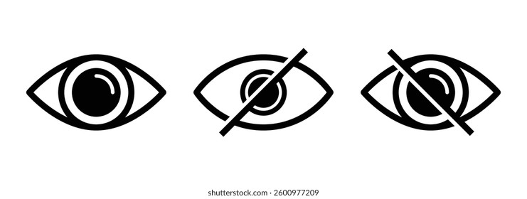 See and unsee eye icon vector