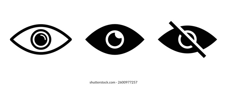 See and unsee eye icon vector