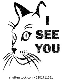 I See you with funny cat