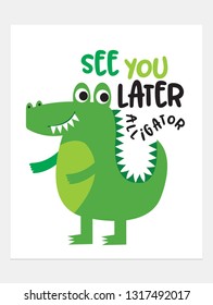 See You Later Alligatorvector Illustration Stock Vector Royalty Free