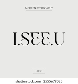 I see you logo. Vector typography. modern and elegant