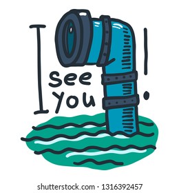 See you periscope icon. Hand drawn illustration of see you periscope vector icon for web design