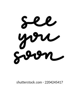 See You Soon Logo Lettering. Template for Video Editing Title