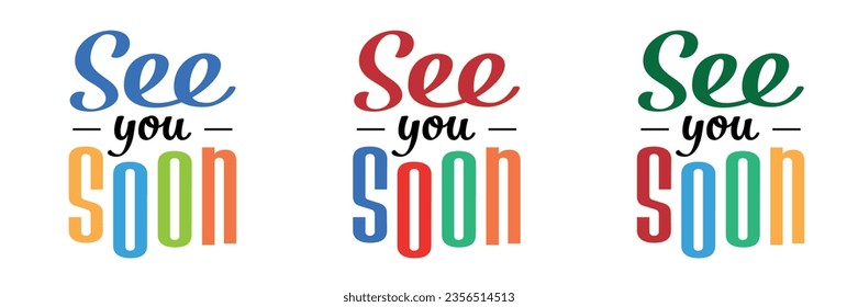 See you soon on white background