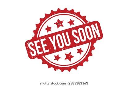 See You Soon Rubber Stamp Seal Vector