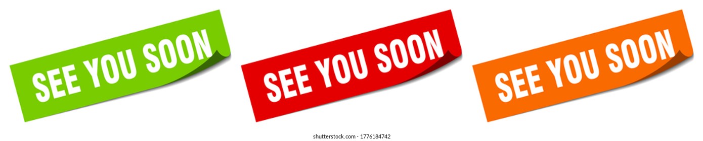 see you soon sticker. see you soon square isolated sign svg